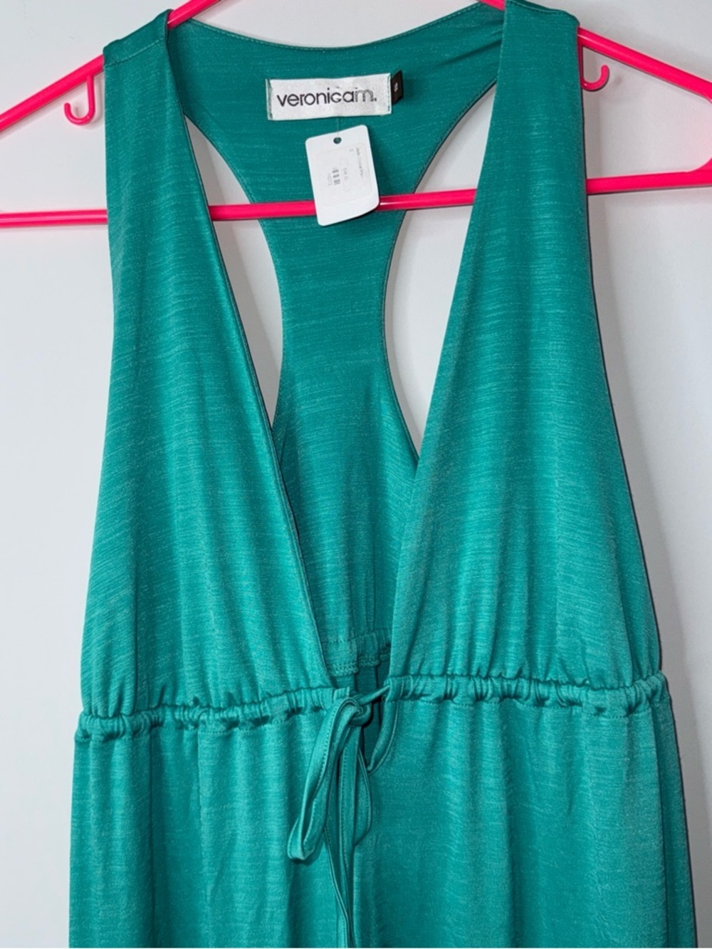 Veronica M Teal Sleeveless Dress with Racerback - Picture 6 of 9